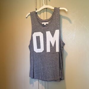 Spiritual Gangster Gray Muscle Tee with White OM Print